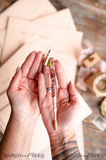  WOODEN PENHOLDERS Wood and resin English Oblique Pen, Handmade resin heather Wooden Antique Dip Pen, Wood Oblique Calligraphy Pen Holder, perfect gift for her, practicing Quill13