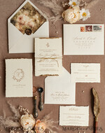 WEDDING INVITATIONS modern calligraphy / fine art Fine Art Ivory Gold Wedding Invitation, Floral Wedding Invitation, Tuscany Italian Invitation suite, Wreath Monogram wedding invitation suite, Deckled Edge Invites, Torn Edge Wedding Invitations golden, Fine Art Wedding Invitation Suite, Deckled Edge Paper15