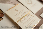 WEDDING INVITATIONS modern calligraphy / fine art Fine Art Ivory Gold Wedding Invitation, Floral Wedding Invitation, Tuscany Italian Invitation suite, Wreath Monogram wedding invitation suite, Deckled Edge Invites, Torn Edge Wedding Invitations golden, Fine Art Wedding Invitation Suite, Deckled Edge Paper15