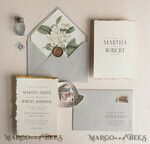 HOCHZEITS EINLADUNGEN moderne Kalligraphie / feine Kunst Elfenbein Gold Hochzeitseinladung, Blumen Hochzeitseinladung, Toskana Italien Einladungset, Kranz Monogramm Hochzeitseinladungset, Ausgerissene Kanten Einladungen, Zerrissene Kanten Hochzeitseinladungen golden, Fine Art Hochzeitseinladungset, Ausgerissene Kanten Papier7