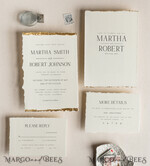 HOCHZEITS EINLADUNGEN moderne Kalligraphie / feine Kunst Elfenbein Gold Hochzeitseinladung, Blumen Hochzeitseinladung, Toskana Italien Einladungset, Kranz Monogramm Hochzeitseinladungset, Ausgerissene Kanten Einladungen, Zerrissene Kanten Hochzeitseinladungen golden, Fine Art Hochzeitseinladungset, Ausgerissene Kanten Papier7