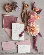 WEDDING INVITATIONS modern calligraphy / fine art Fine Art Ivory Gold Wedding Invitation, Real heather Floral Wedding Invitation, French Provence Invitation suite, Wreath Monogram wedding invitation suite, Deckled Edge Invites, Torn Edge Wedding Invitations golden, Fine Art Wedding Invitation Suite, Deckled Edge Paper19