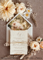 HOCHZEITS EINLADUNGEN moderne Kalligraphie / feine Kunst Präge-Ivory-Gold-Hochzeits Einladung, Florale Hochzeits Einladung, Toskana Italien Einladung Suite, Kranz Monogramm Hochzeits Einladung Suite, Deckle Edge Einladungen, Zerrissene Kante Hochzeits Einladungen golden, Fine Art Hochzeits Einladung Suite, Deckle Edge Papier14