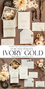 HOCHZEITS EINLADUNGEN moderne Kalligraphie / feine Kunst Präge-Ivory-Gold-Hochzeits Einladung, Florale Hochzeits Einladung, Toskana Italien Einladung Suite, Kranz Monogramm Hochzeits Einladung Suite, Deckle Edge Einladungen, Zerrissene Kante Hochzeits Einladungen golden, Fine Art Hochzeits Einladung Suite, Deckle Edge Papier14