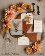 WEDDING INVITATIONS modern calligraphy / fine art Fall Terracotta Acrylic Wedding Invitation set, Real Pampas Grass Floral Wedding Invitations, Copper French Provence Invitation suite, Rust Pampas Grass Boho wedding invitation suite, Modern Fine Art Burnt Orange Wedding Invitation Suite22
