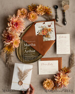 WEDDING INVITATIONS modern calligraphy / fine art Fall Terracotta Acrylic Wedding Invitation set, Real Pampas Grass Floral Wedding Invitations, Copper French Provence Invitation suite, Rust Pampas Grass Boho wedding invitation suite, Modern Fine Art Burnt Orange Wedding Invitation Suite22
