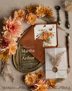 WEDDING INVITATIONS modern calligraphy / fine art Fall Terracotta Acrylic Wedding Invitation set, Real Pampas Grass Floral Wedding Invitations, Copper French Provence Invitation suite, Rust Pampas Grass Boho wedding invitation suite, Modern Fine Art Burnt Orange Wedding Invitation Suite22