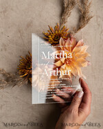 WEDDING INVITATIONS modern calligraphy / fine art Fall Terracotta Acrylic Wedding Invitation set, Real Pampas Grass Floral Wedding Invitations, Copper French Provence Invitation suite, Rust Pampas Grass Boho wedding invitation suite, Modern Fine Art Burnt Orange Wedding Invitation Suite22