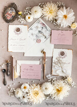 WEDDING INVITATIONS modern calligraphy / fine art Fine Art Blush Wedding Invitation, Real Baby Breth Floral Wedding Invitation, French Provence Invitation suite, Gypsophila wedding invitation suite, Deckled Edge Invites, Torn Edge Wedding Invitations golden, Fine Art Wedding Invitation Suite14