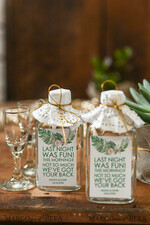 WEDDING FAVORS wedding hangover kits cute wedding favor cards, hangover kit bottle1