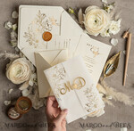  samples Ivory wedding Invitation Sample, handmade sample set, Glamour acrylic wedding invitation sample set, luxurious invites sample set, clear acryl invites sample6