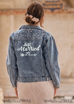   jeans wedding jacket denim bride custom vintage jacket for photoshoot5