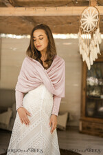 BRIDE bolero, robes, garter WEDDING BOLERO & SHRUGS cover for wedding dress, elegant wedding bolero, velvet pink blush wedding jacket4