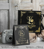 WEDDING GUEST BOOKS Velvet Instax Guestbook Black Boho Instax velvet Wedding GuestBook Gold, Black Instant Wedding Guest Book, Polaroid velvet Guestbook Black Golden wedding13