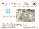 TEMPLETT wedding stationery Greener Favor Tag Template, Green Favor Tag Template, Editable Thank You Tag, Printable Wedding Gift Tags, Party Tags, WSpr34