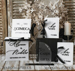  CARD BOXES velvet card boxes Velvet Set Card Box Guestbook & Sign, Wedding Card Box Instant Instax Guestbook, Black & White Wedding Money Box Sing Guestbook Set, BWs23