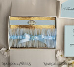 BRIDE bolero, robes, garter GARTER FOR BRIDE Set of Two gartes, personalised wedding garter in box, something blue tulle garter & personalised toss set, garter for bride,3