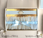 BRIDE bolero, robes, garter GARTER FOR BRIDE Set of Two gartes, personalised wedding garter in box, something blue tulle garter & personalised toss set, garter for bride,4