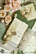 WEDDING INVITATIONS embossed invites  Wedding Invitation, Golden deboss Roses Floral Wedding Invitation, 46