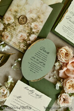 WEDDING INVITATIONS embossed invites  Wedding Invitation, Golden deboss Roses Floral Wedding Invitation, 46