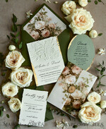 WEDDING INVITATIONS embossed invites 24