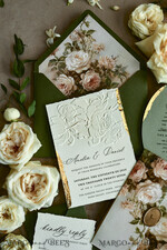WEDDING INVITATIONS embossed invites 24