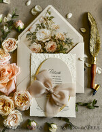 WEDDING INVITATIONS embossed invites  Wedding Invitation, Golden deboss Roses Floral Wedding Invitation, 37