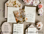 WEDDING INVITATIONS embossed invites Blush Pink Velvet Wedding Invitations – Embossed Floral Invitations with Deckled Edges, Wax Seal & Fine Art Paper33