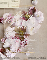 WEDDING INVITATIONS plexi acrylic mirror velvet Cover Clear Wedding Invitations, Elegant blush pink Wedding Cards,  Acrylic Wedding Invites, Mirror Gold Plexi Invitation Suite31