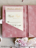 WEDDING INVITATIONS plexi acrylic mirror velvet Cover Clear Wedding Invitations, Elegant blush pink Wedding Cards,  Acrylic Wedding Invites, Mirror Gold Plexi Invitation Suite31