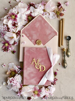 WEDDING INVITATIONS plexi acrylic mirror velvet Cover Clear Wedding Invitations, Elegant blush pink Wedding Cards,  Acrylic Wedding Invites, Mirror Gold Plexi Invitation Suite31