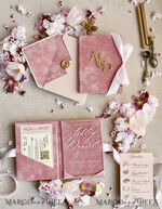 WEDDING INVITATIONS plexi acrylic mirror velvet Cover Clear Wedding Invitations, Elegant blush pink Wedding Cards,  Acrylic Wedding Invites, Mirror Gold Plexi Invitation Suite31