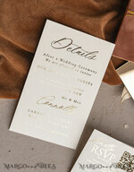 WEDDING INVITATIONS plexi acrylic mirror Fall Mirror gold Wedding Invitations, Elegant Terracotta Wedding Cards, Burnt orange Acrylic  Wedding Invites, Mirror Gold Plexi Wedding Invitation Suite35