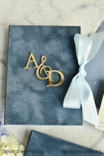 WEDDING INVITATIONS plexi acrylic mirror velvet Cover Clear Wedding Invitations, Elegant dusty blue Wedding Cards,  Acrylic Wedding Invites, Mirror Gold Plexi Invitation Suite25