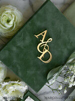 WEDDING INVITATIONS plexi acrylic mirror velvet Cover Clear Wedding Invitations, Elegant sage green Wedding Cards,  Acrylic Wedding Invites, Mirror Gold Plexi Invitation Suite14