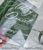 WEDDING INVITATIONS plexi acrylic mirror velvet Cover Clear Wedding Invitations, Elegant sage green Wedding Cards,  Acrylic Wedding Invites, Mirror Gold Plexi Invitation Suite14