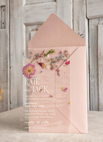 WEDDING INVITATIONS plexi acrylic mirror Blush Pink Clear real flowers Wedding Invitations, Elegant Garden  pampass gras Wedding Cards, Velvet  transparent  Wedding Invites,  Wedding Invitation Suite18