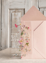 WEDDING INVITATIONS plexi acrylic mirror Blush Pink Clear real flowers Wedding Invitations, Elegant Garden  pampass gras Wedding Cards, Velvet  transparent  Wedding Invites,  Wedding Invitation Suite18