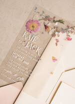 WEDDING INVITATIONS plexi acrylic mirror Blush Pink Clear real flowers Wedding Invitations, Elegant Garden  pampass gras Wedding Cards, Velvet  transparent  Wedding Invites,  Wedding Invitation Suite18