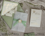 WEDDING INVITATIONS plexi acrylic mirror Sage Green Frozen Transparent Baby Breath Wedding Invitations, Elegant Garden Gypsophila Wedding Cards, Greenery Acrylic  Wedding Invites, Clear Plexi Wedding Invitation Suite15