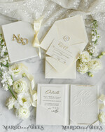 WEDDING INVITATIONS plexi acrylic mirror velvet Cover Clear Wedding Invitations, Elegant dusty blue Wedding Cards,  Acrylic Wedding Invites, Mirror Gold Plexi Invitation Suite19