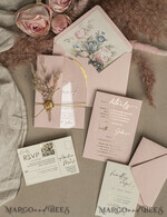 WEDDING INVITATIONS plexi acrylic mirror Blush Pink Clear Arched Wedding Invitations, Elegant Garden Wedding Cards, Nude Acrylic transparent  Wedding Invites,  Arch Plexi Wedding Invitation Suite32