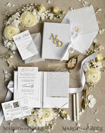 WEDDING INVITATIONS plexi acrylic mirror velvet Cover Clear Wedding Invitations, Elegant Ivory Wedding Cards,  Acrylic Wedding Invites, Mirror Gold Plexi Invitation Suite20