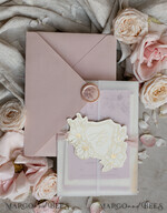 WEDDING INVITATIONS whimsical boho invites Vintage Floral golden Crest Monogram Blush Wedding Invitation with chiffon torn bow,  French Provence Garden Elegant Floral Wedding Invitation suite Deckled Torn edges , Elegant Toile de Jouy & Baroque Invitation set 31