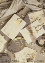 WEDDING INVITATIONS Vintage Baroque Vintage Baroque Wedding Invitation suite  Beige Golden Fine art Roses Wedding Invitations with rsvp Victorian wedding crest Chinoiserie Invites Royal Ornamental frame23