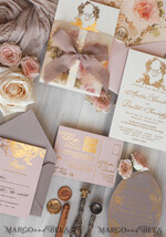 WEDDING INVITATIONS Vintage Baroque Vintage Baroque Wedding Invitation suite  Beige Golden Fine art Roses Wedding Invitations with rsvp Victorian wedding crest Chinoiserie Invites Royal Ornamental frame23