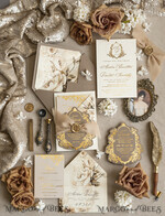 WEDDING INVITATIONS Vintage Baroque Vintage Baroque Wedding Invitation suite  Beige Golden Fine art Roses Wedding Invitations with rsvp Victorian wedding crest Chinoiserie Invites Royal Ornamental frame25