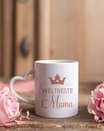 Geschenke zum Muttertag Muttertagsbox in Herzform Geschenkbox Herz für Mama mit Tasse, Kaffee, Tee, Honig & Grußkarte – stilvolles Muttertagsgeschenk, fertig verpackt und liebevoll gestaltet6