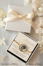 Geschenke zum Muttertag Schmuck für Mama zum Muttertag Geschenk für Mama – Armband mit Vergissmeinnicht-Blume in Geschenkbox mit Widmung4