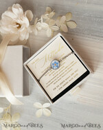 Geschenke zum Muttertag Schmuck für Mama zum Muttertag Geschenk für Mama – Armband mit Vergissmeinnicht-Blume in Geschenkbox mit Widmung5